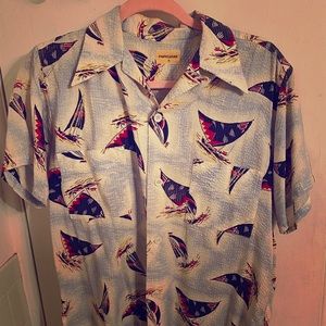 RARE VINTAGE Men’s TOPFLIGHT button up shirt Small
